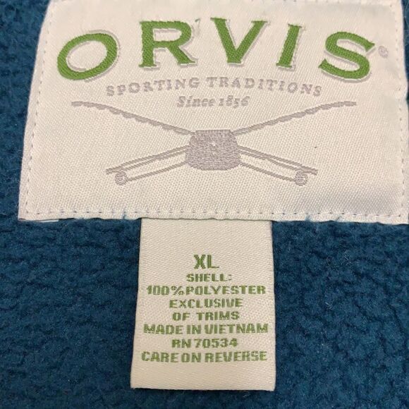 Mens Orvis Fleece Sherpa Collar Faux Suede Full Zip Jacket - Picture 4 of 6